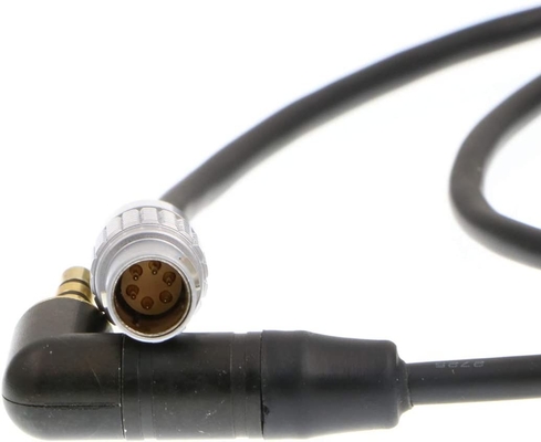 Lemo 6 Pin Male to 3.5mm TRS Right Angle Audio Cable สําหรับกล้อง ARRI มินิ LF