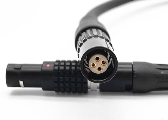 ซื้อ Lemo 4pin ชาย - หญิงสีดำ AVNS สายเคเบิลแบบหล่อสำหรับ Night Vision System การผลิตออนไลน์