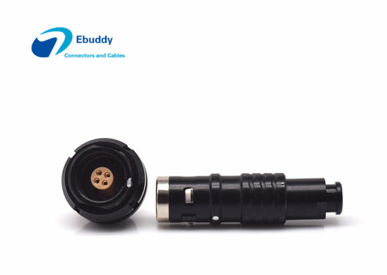 ซื้อ ชุบสีดำ Lemo ทางเลือก Push Pull Circular Connectors 0K 4pin Plug And Socket การผลิตออนไลน์