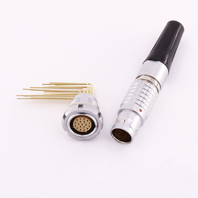 ซื้อ ตัวเชื่อมต่อแบบ Elbow สำหรับขั้วต่อ 19 นิ้วหญิง Lemo B Series Connectors สำหรับการติดตั้ง Pcb ECG.2B.319.CLV online manufacture