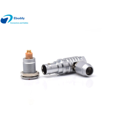 ซื้อ 4pin Lemo Cable Connector Elbow Male Push Pull ตัวเชื่อมต่อแบบวงกลม การผลิตออนไลน์